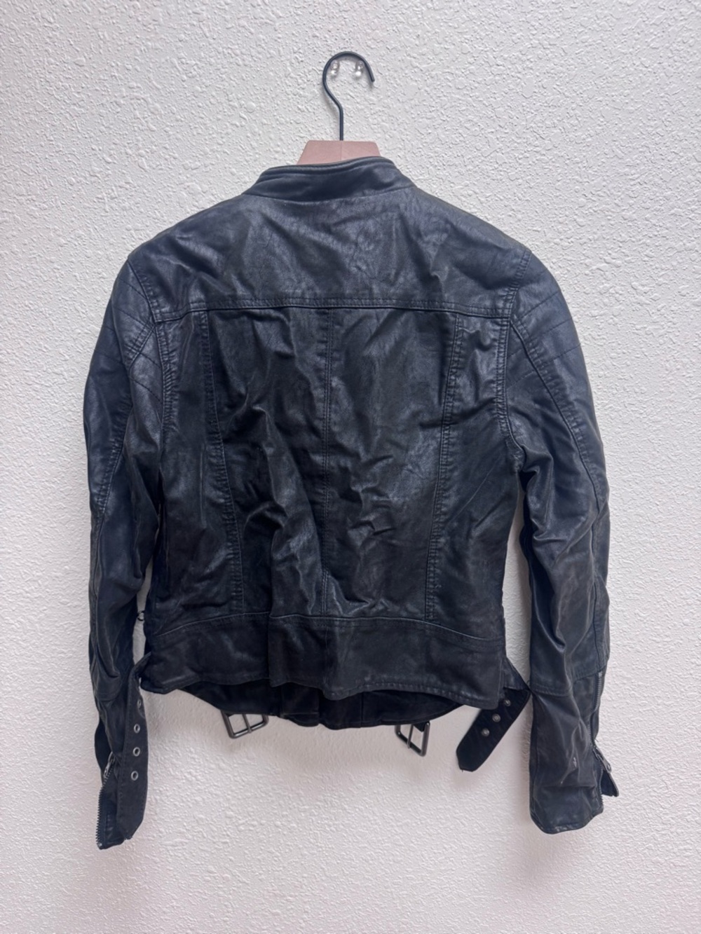 We The Free Black Leather Moto Jacket - Picture 4 of 4